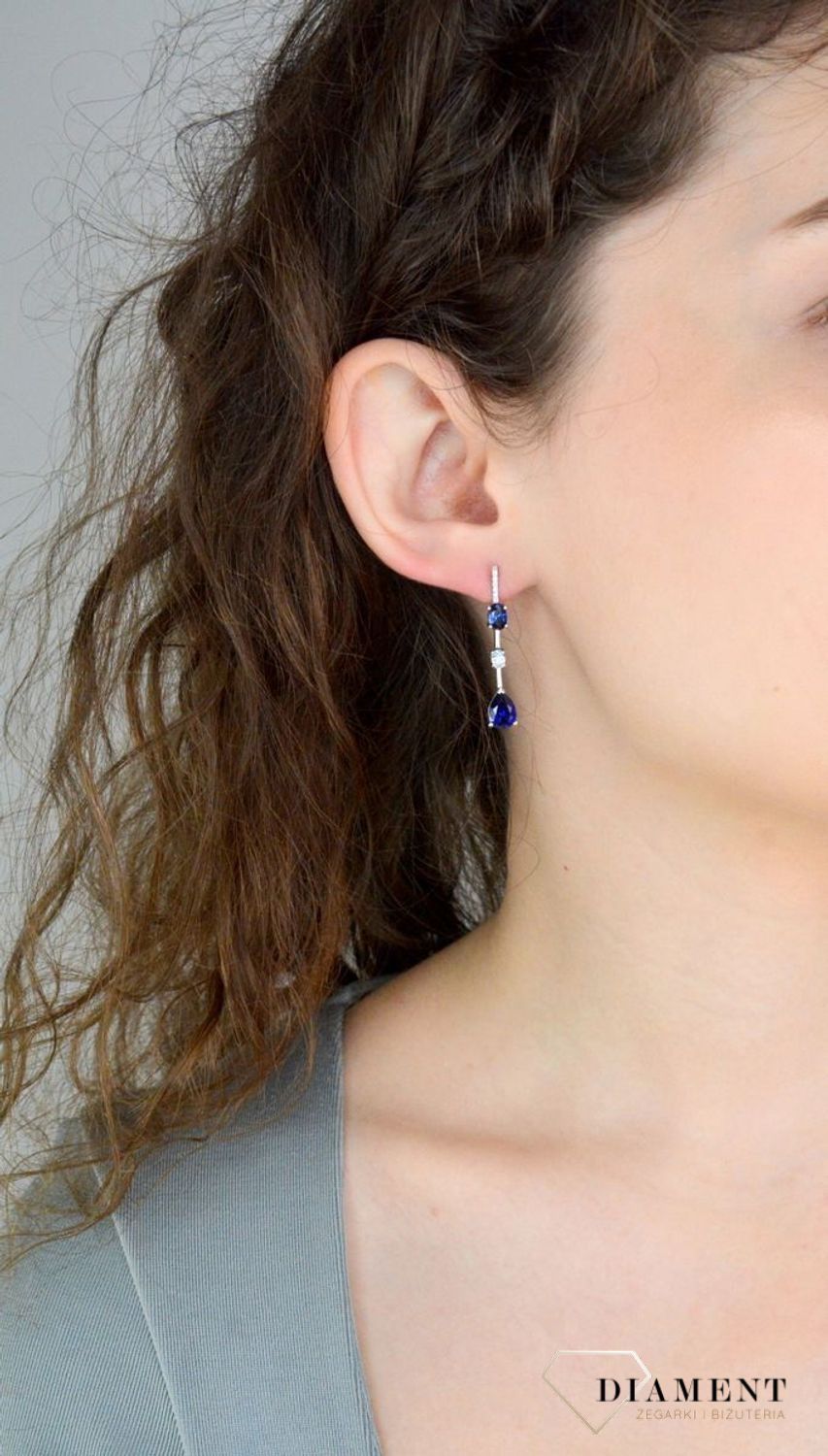 Kolczyki długie z srebrna Dall'Acqua. Kolczyki srebrne w Sklepie z Biżuterią zegarki-diament.pl.Piękna i Elegancka Kolczyki dla Kobiet.Prawdziwe Srebro.11.jpg